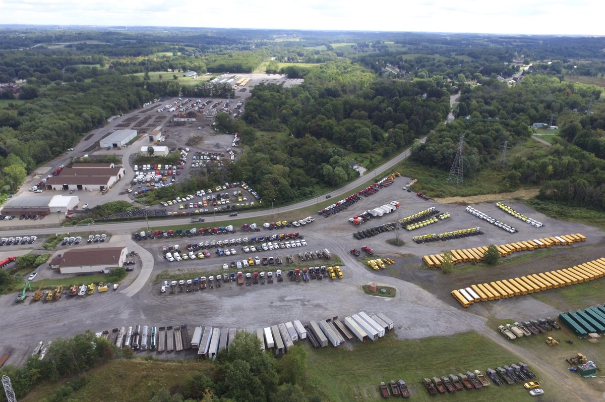 Birds-eye view of Adelman’s Truck Parts & Sales in Canton, Ohio