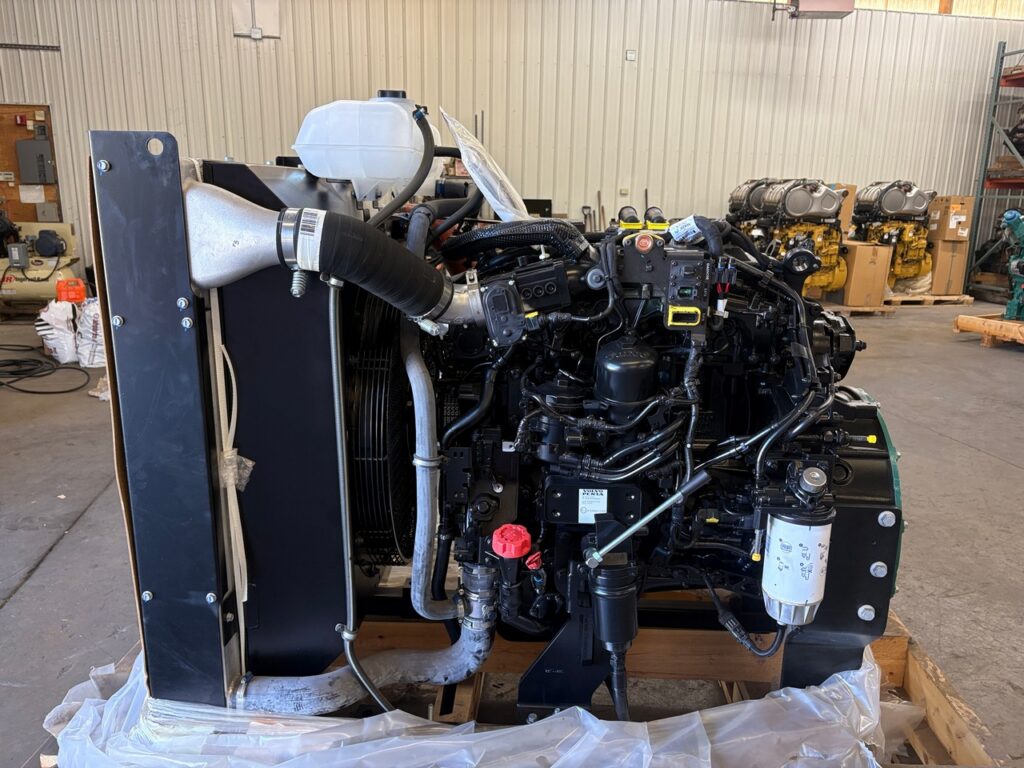 New 2023 Volvo Penta TAD583VE Power Unit For Sale in Ohio. Complete w/Radiator, Starter, and ECM, 235hp, Tier 4 Final, with Emissions Components & Catalyst.